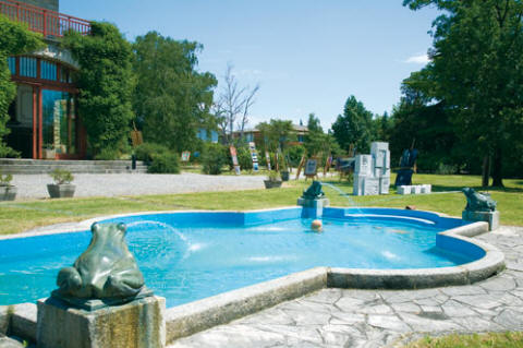 Hotel Brescia e provincia - La fontana dell'Hotel Villa e Roma a Palazzolo sull'Oglio